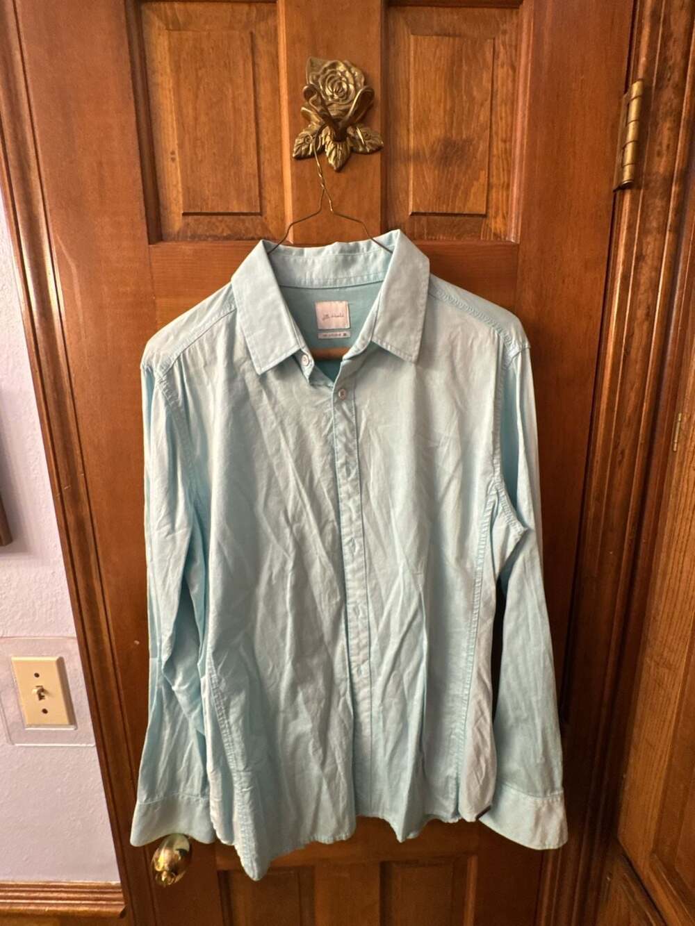 JB Holt The Jefferson Light Blue Long Sleeve Button Down Shirt Size Small